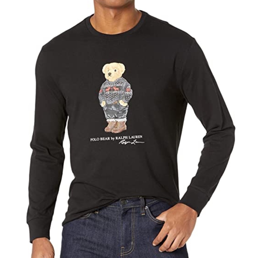 Polo Ralph Lauren Classic Fit Polo Bear Jersey T-Shirt Black